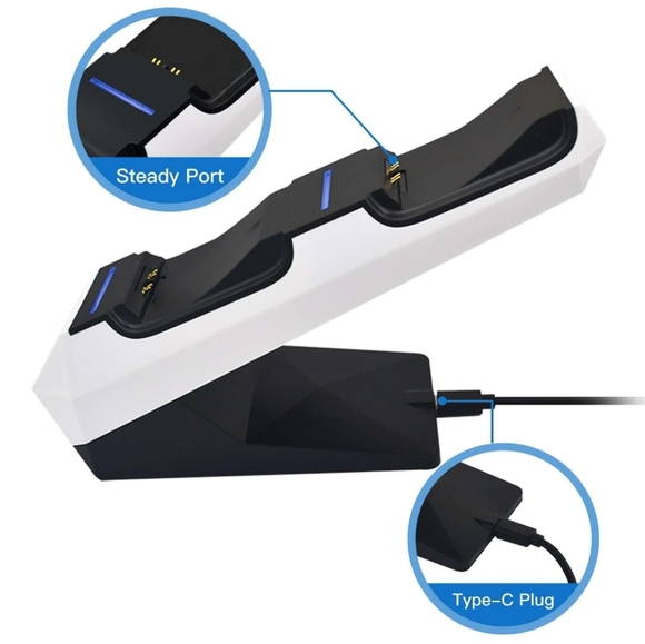 NexiGo PS5 Controller Charger with Thumb Grips - Picture 3 of 5
